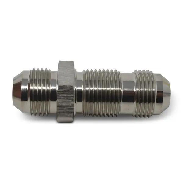 Russell - An-8 Straight Flare Bulkhead Adapter Fitting With Endura Finish 1