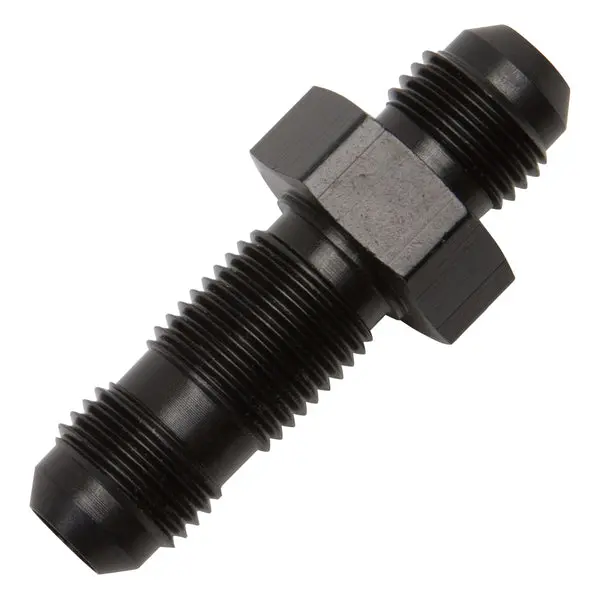 Russell - An-8 Straight Flare Bulkhead Adapter Fitting With Black Finish 1