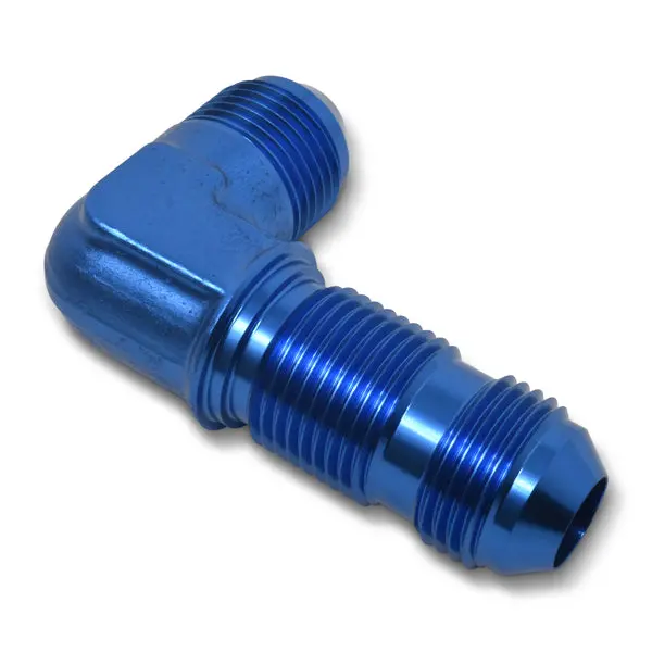 Russell - An-6 90 Degree Flare Bulkhead Adapter Fitting With Blue Finish 1