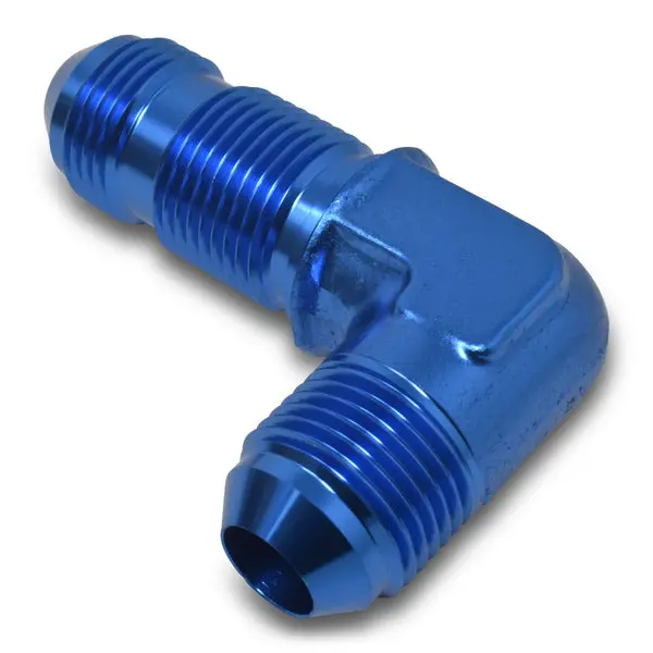 Russell - An-8 90 Degree Flare Bulkhead Adapter Fitting With Blue Finish 1