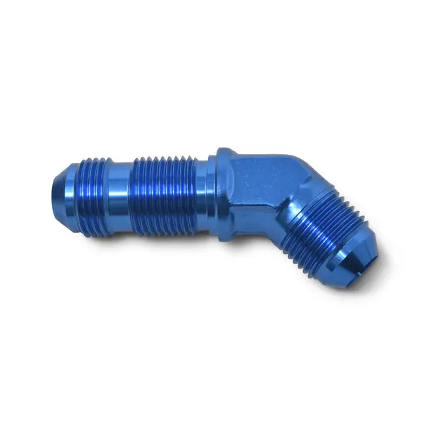 Russell - An-6 45 Degree Flare Bulkhead Adapter Fitting With Blue Finish 1