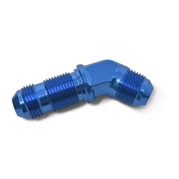 Russell - An-6 45 Degree Flare Bulkhead Adapter Fitting With Blue Finish 2