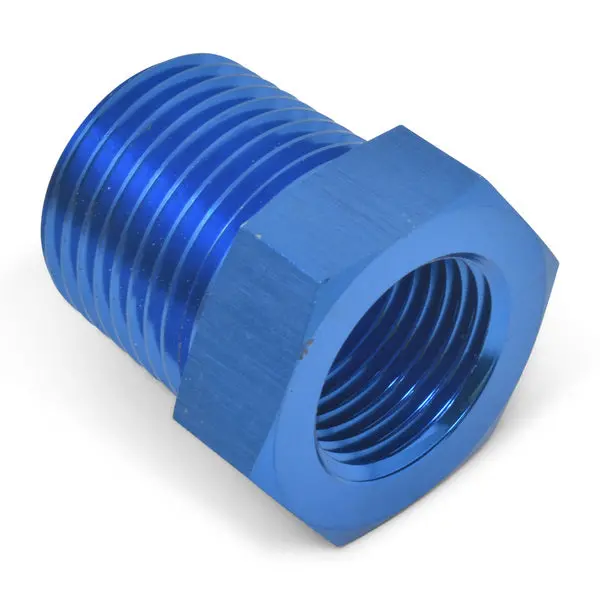 Russell - 1/2In Male To 3/8In Female Pipe Bushing Reducer Adapter Fitting With Blue Finish 1