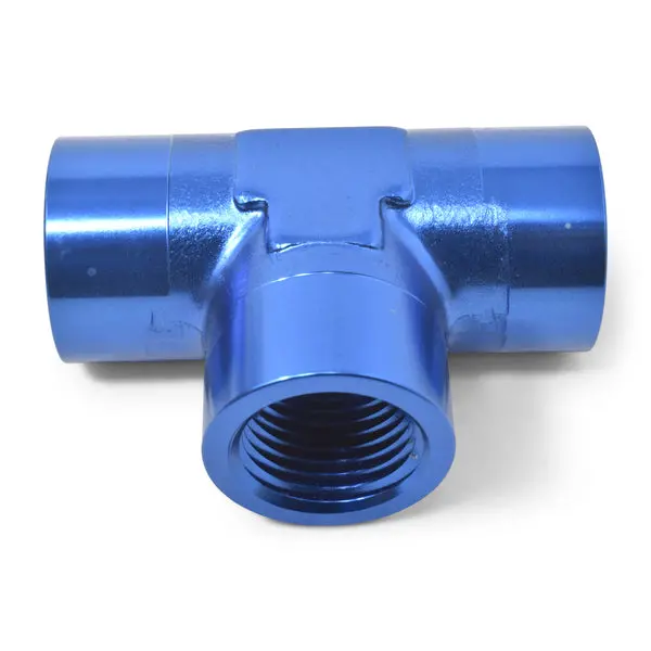 Russell - 1/8In Female Npt Pipe Tee Adapter Fitting With Blue Finish 1