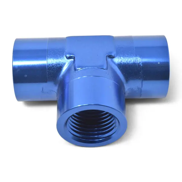 Russell - 1/2In Female Npt Pipe Tee Adapter Fitting With Blue Finish 1