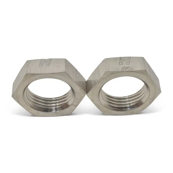 Russell - An-6 To 9/16In -18 Thread Bulkhead Nut Adapter Fitting With Endura Finish 1