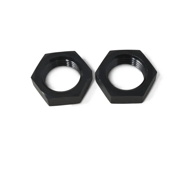 Russell - An-6 To 9/16In -18 Thread Bulkhead Nut Adapter Fitting With Black Finish 1