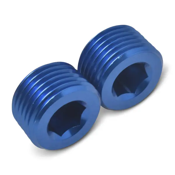 Russell - 1/4In Aluminum Allen Socket Plugs Adapter Fitting With Blue Finish 1