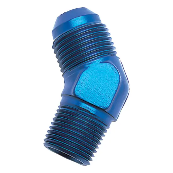 Russell - An-8 45 Degree Flare To 1/2In Pipe Adapter Fitting With Blue Finish 1