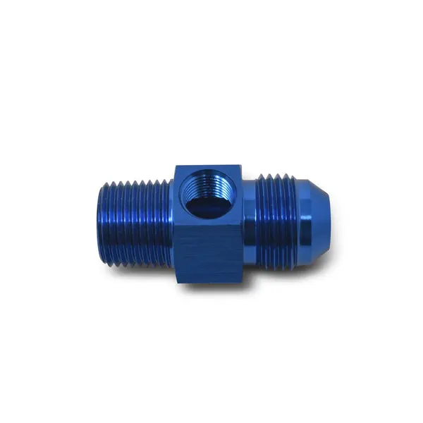 Russell - An-8 Flare To 3/8In Pipe Fuel Pressure Adapter With Blue Finish 1