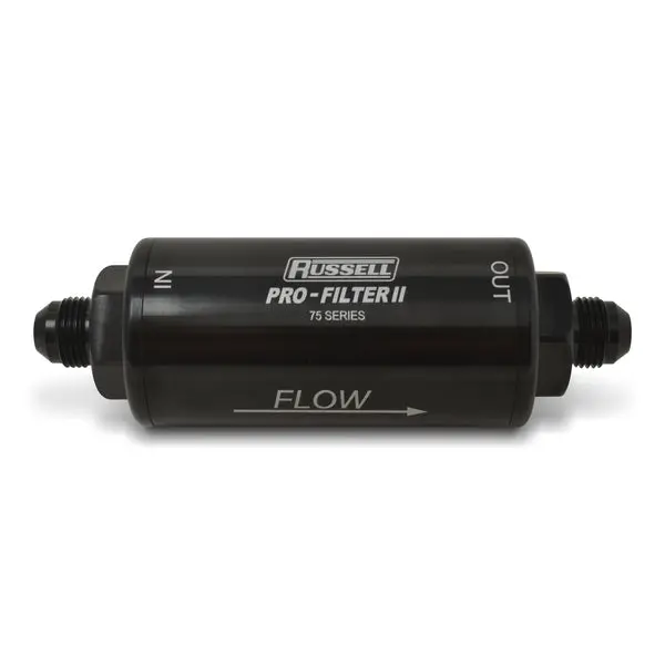 Russell - 75 Series Pro-Filter 2 An-6 Male In/Out, 40 Micron Element With Black Finish 1