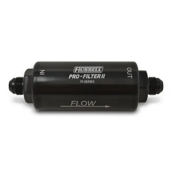 Russell - 75 Series Pro-Filter 2 An-8 Male In/Out, 10 Micron Element With Black Finish 1