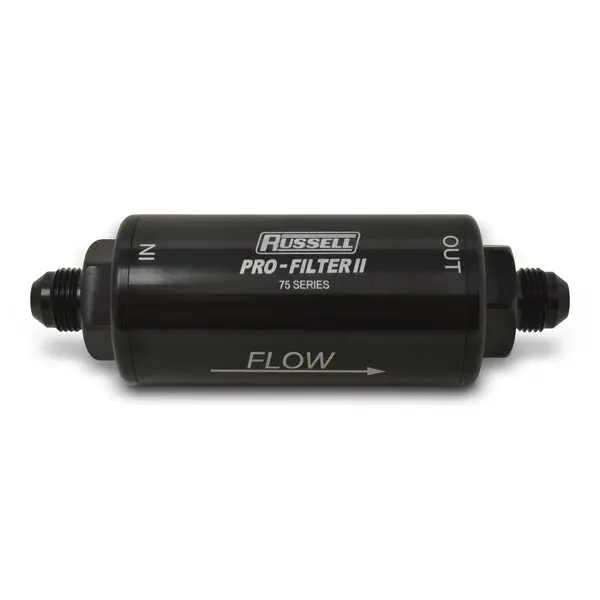 Russell - 75 Series Pro-Filter 2 An-8 Male In/Out, 100 Micron Element With Black Finish 1