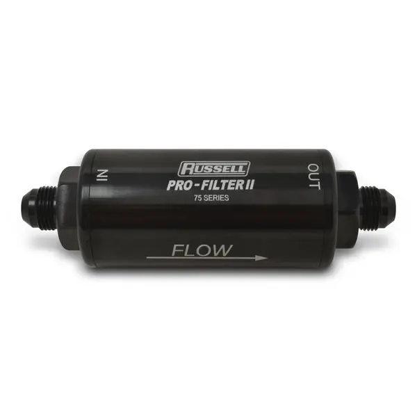 Russell - 75 Series Pro-Filter 2 An-10 Male In/Out, 40 Micron Element With Black Finish 1