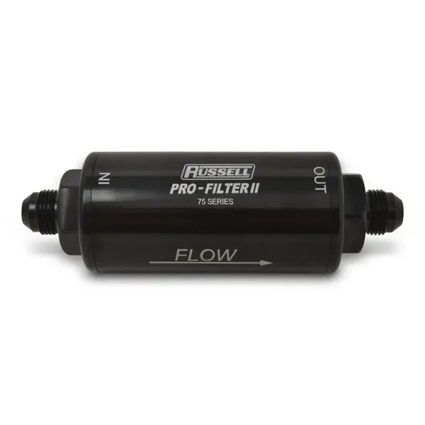Russell - 75 Series Pro-Filter 2 An-10 Male In/Out, 100 Micron Element With Black Finish 1