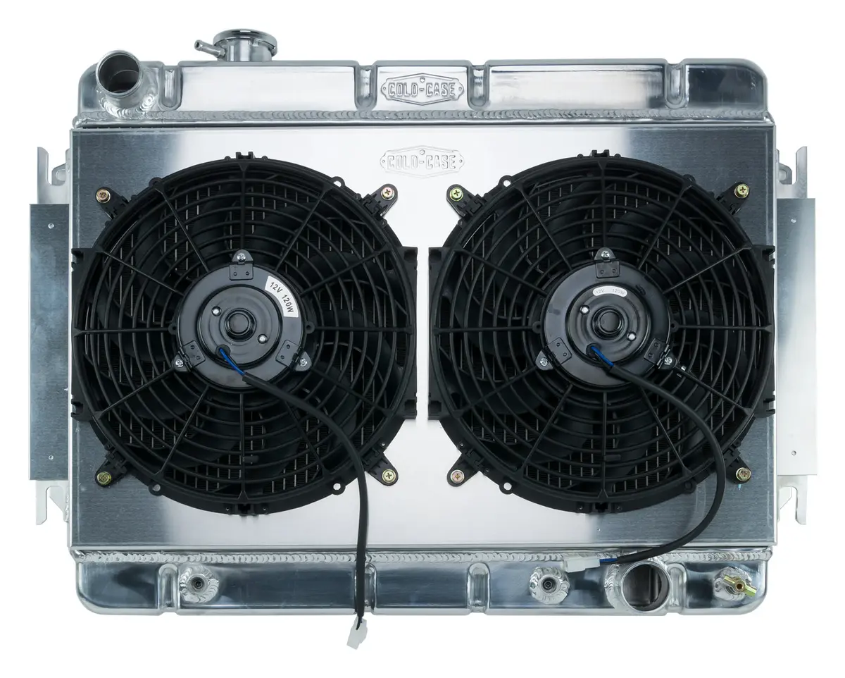 Cold Case - 1966-1967 Chevy Chevelle / El Camino Aluminum Radiator And Dual 12In. Fan Kit - Automatic Transmission 1