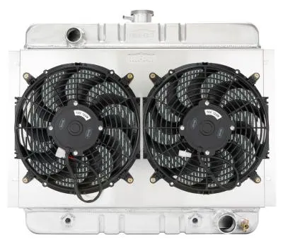 Cold Case - 1962-1967 Chevy Nova Aluminum Radiator And Dual 12In. Fan Kit Automatic Transmission 1