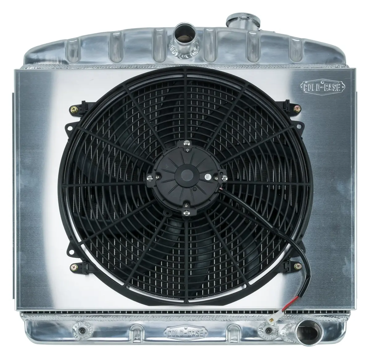 Cold Case - 1955-1956 Tri-5 Chevy Aluminum Radiator And 16In. Fan Kit 6 Cylinder (Front Mount) 1