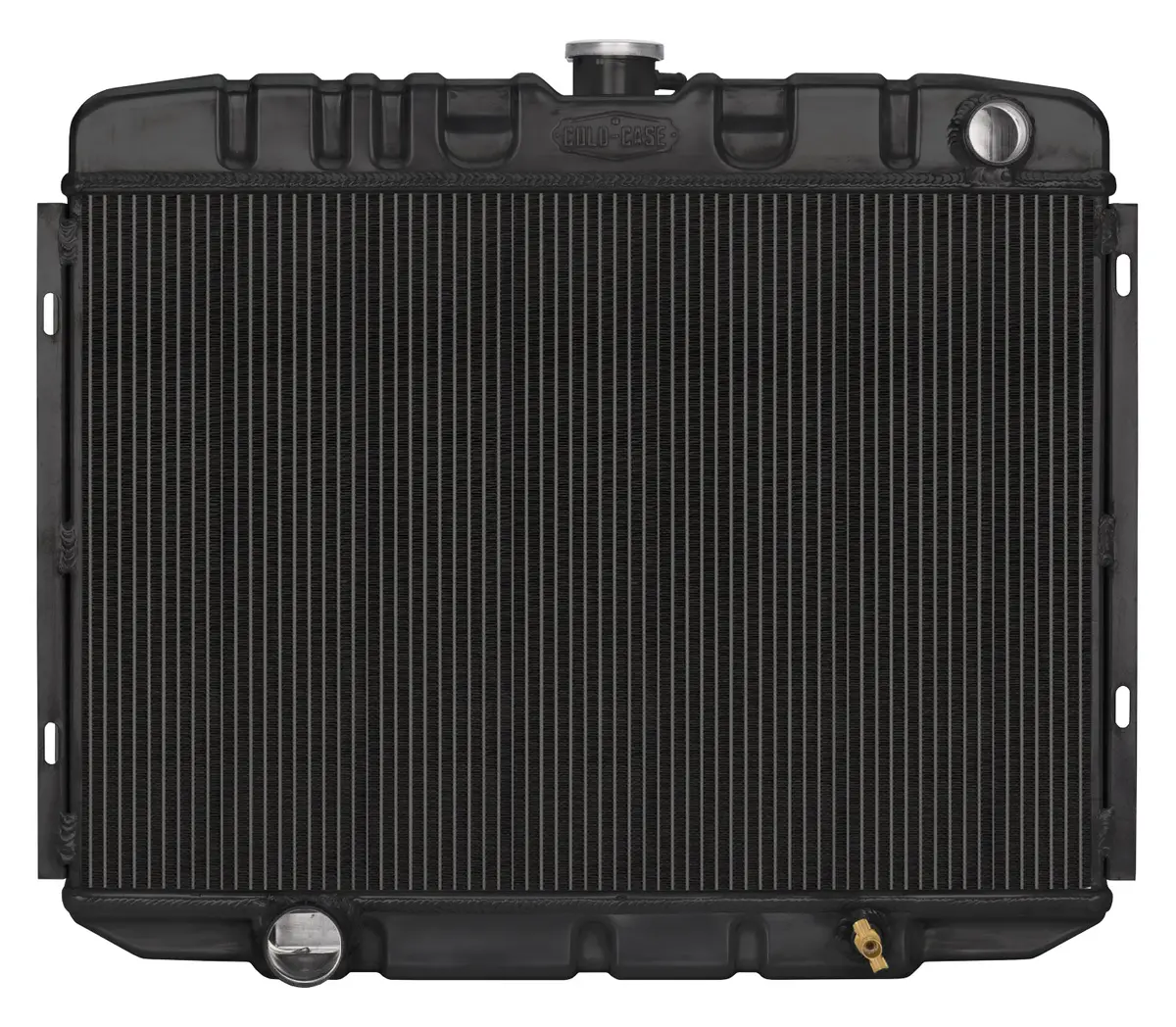 Cold Case - 1967-1970 Ford Mustang Big Block 24In. Manual Aluminum Performance Radiator Black Night Rider Series 1