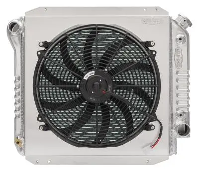 Cold Case - 1966-1977 Ford Bronco Aluminum Performance Radiator With Thinner Core 16In. Fan And Shroud Kit 1