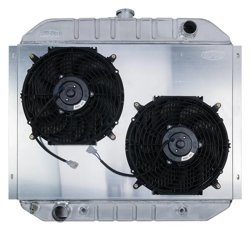 Cold Case - 1966-1979 Ford Truck Bronco Aluminum Radiator And 12In. Fan Kit Dual 1