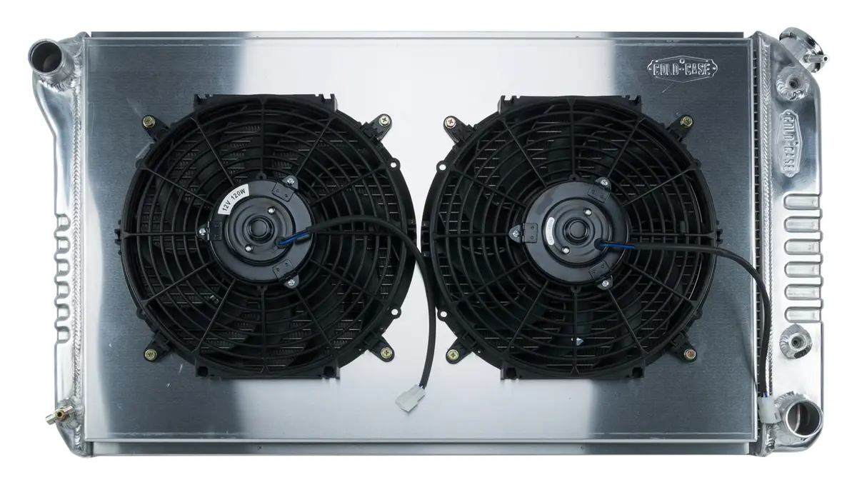 Cold Case - 1968-1972 A-Body Aluminum Radiator - Automatic Transmission Dual 12In. W/12In. Fan Kit 1