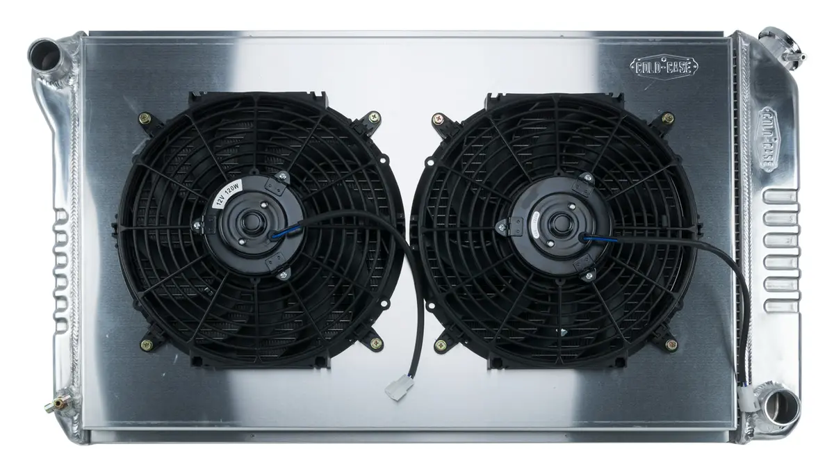 Cold Case - 1968-1977 A-Body Aluminum Radiator Manual Dual 14In. Fan Kit 1