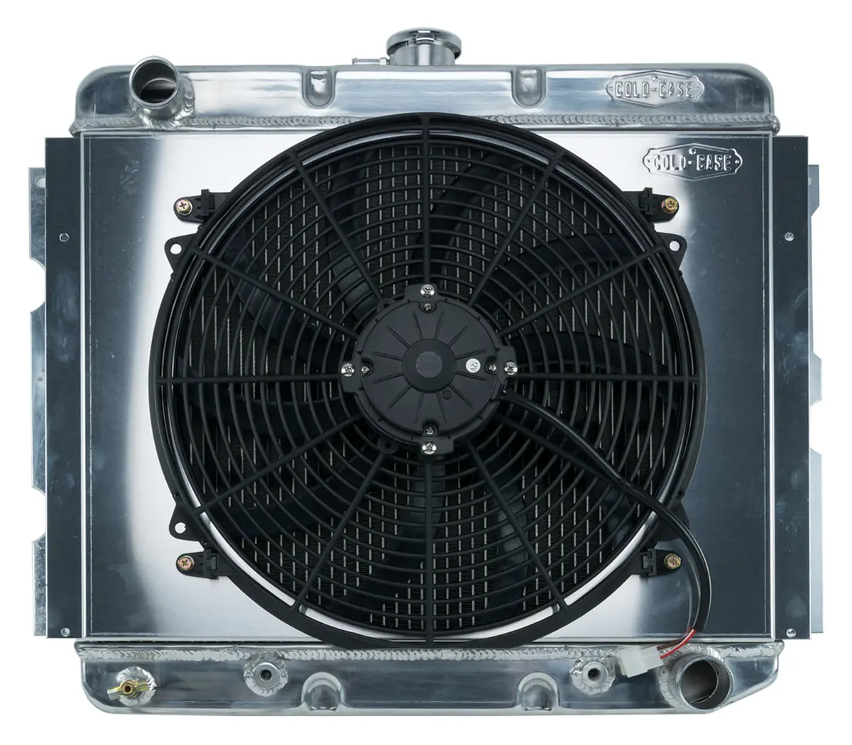 Cold Case - 1968-1973 B,C,E Body Bb Aluminum Performance Radiator And 16In. Fan Kit - Automatic Transmission 16X22.75In. 1