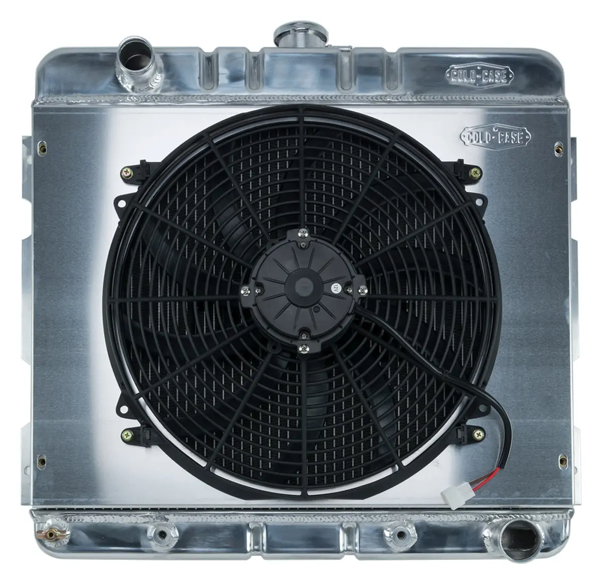 Cold Case - 1970-1972 A,B Body Sb Aluminum Performance Radiator And 16In. Fan Kit - Automatic Transmission 17X22in. 1