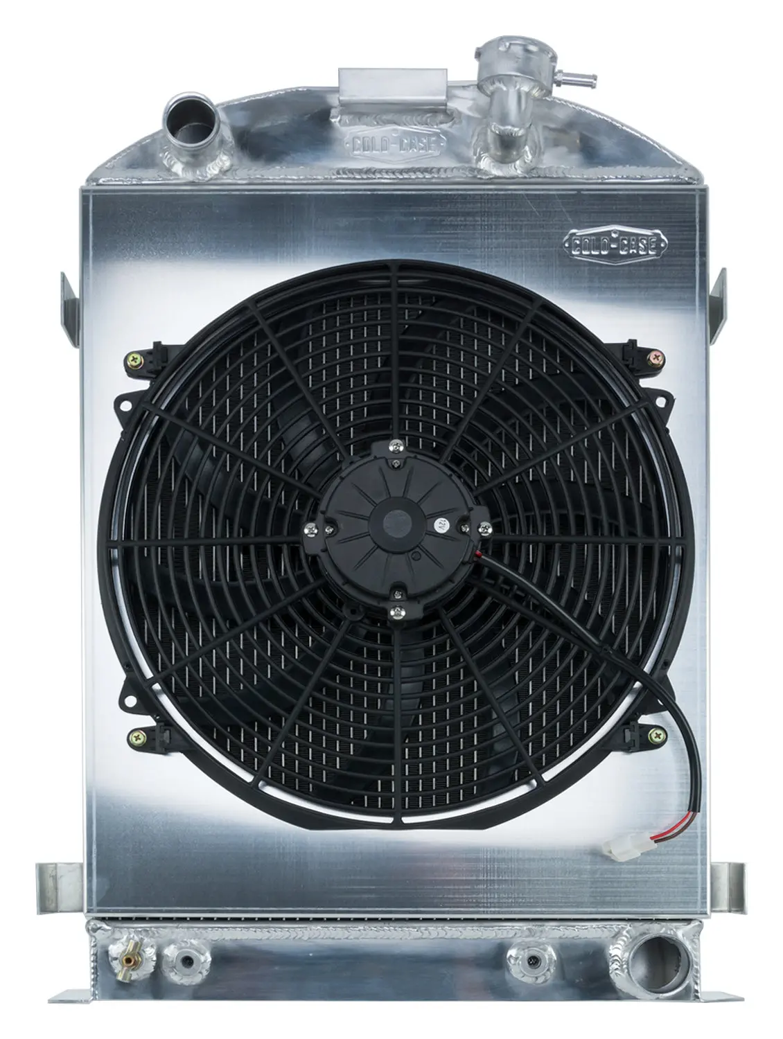 Cold Case - 1932 Highboy Chevy Engine 27In. Aluminum Performance Radiator And 16In. Fan Kit 1