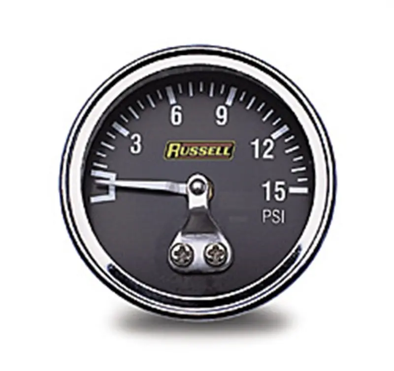 Russell Performance 15 Psi Fuel Pressure Gauge (Non Liquid-Filled) 2