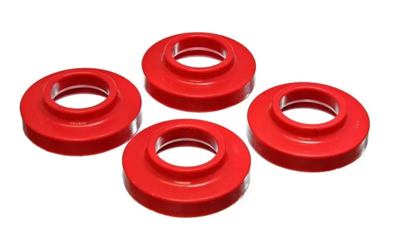 Energy Suspension 97-06 Jeep Wrangler Tj / 84-01 Cherokee Red Front Or Rear Coil Lift Isolator Set 1