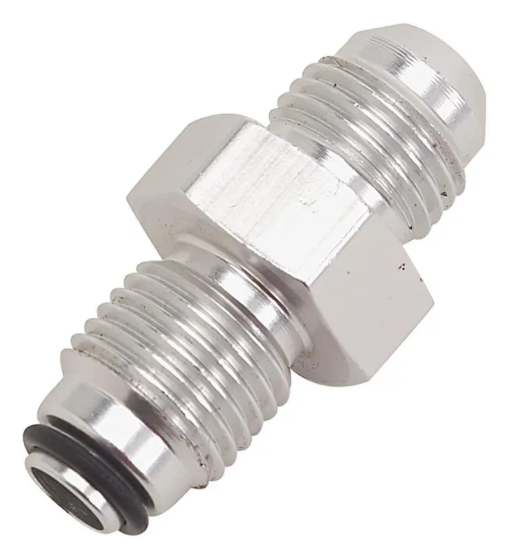 Russell Performance -6 An (Male To 11/16In-18 O-Ring Seal) Power Steering Adapter. Clear Anodized 2