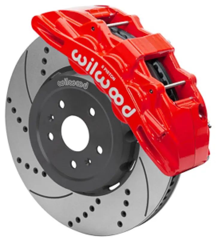 Wilwood Sx6r Big Brake Dynamic Front Brake Kit 15In Drilled And Slotted Brake Rotor Red 2020-2025 Chevy C8 Chevy Corvette 1
