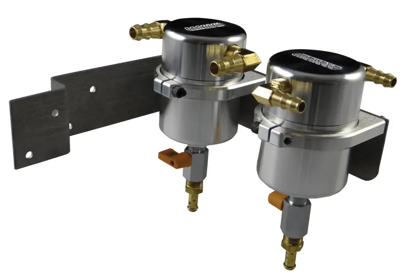 Moroso 08-14 Subaru Sti (W/Top Mount Intercooler) Air/Oil Separator Catch Can - Billet Aluminum 1
