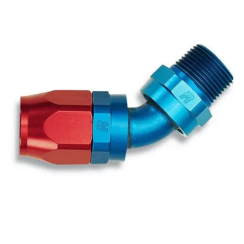 Russell Performance -12 An Red/Blue 90 Deg Swivel Dry Sump Hose End (-12 Port 1-1/16In-12 Thread) 1