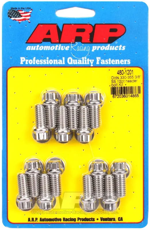 Arp Olds 330-455 3/8In Ss 12Pt Header Bolt Kit 1