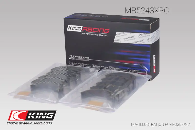 King Engine Bearings Nissan Sr20de/Det (2.0L) Performance Coated Main Bearing Set - Size Std 2
