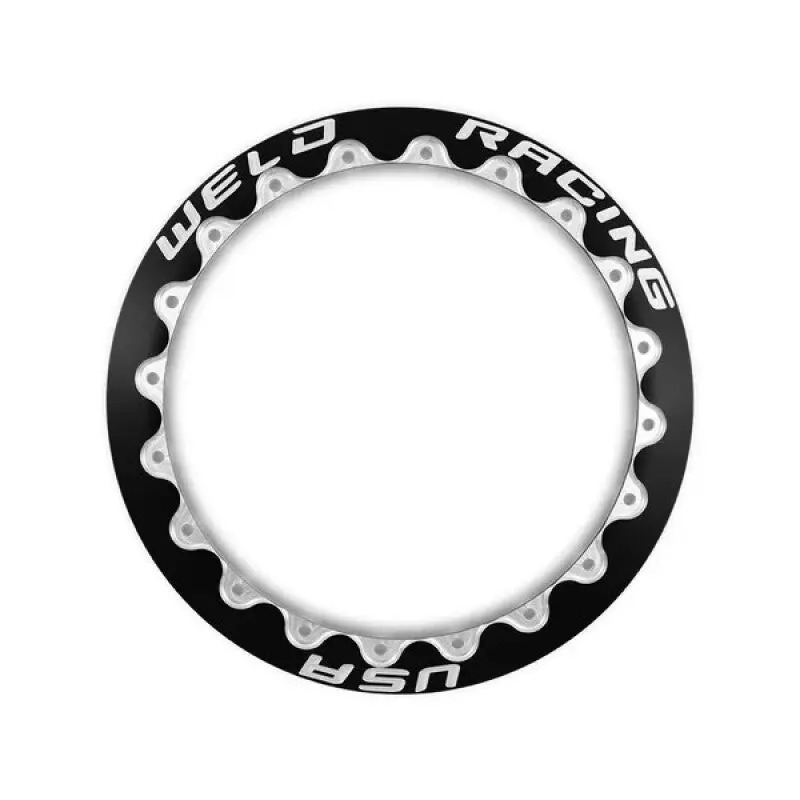Weld Double Beadlock Ring 15In. / 20-Hole M/T 13.25In. 1 Ring - Black 1
