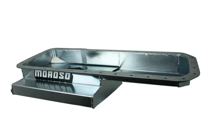 Moroso Datsun/Nissan L24/L26/L28 Road Race Baffled Wet Sump 7Qt 6.25In Steel Oil Pan 1