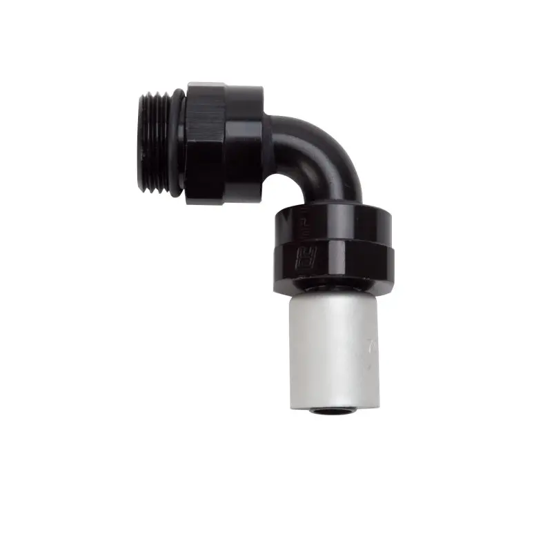 Russell Performance -8 Sae Port Male To -8 An Hose 90 Degree Crimp On Hose End - Black Anodized 1
