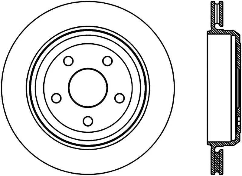 Stoptech Slotted Sport Brake Rotor 2011-2017 Jeep Cherokee (Excludes Srt8) 1