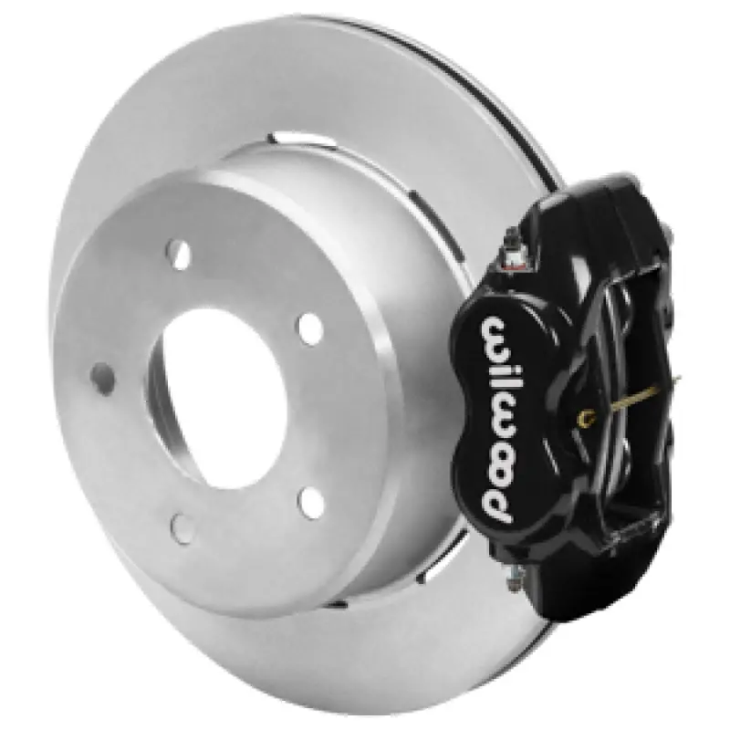 Wilwood 1988-1998 Chevy Silverado Forged Dynalite 12.19X0.81 Plain Rear Drum To Disc Conversion - Black 1