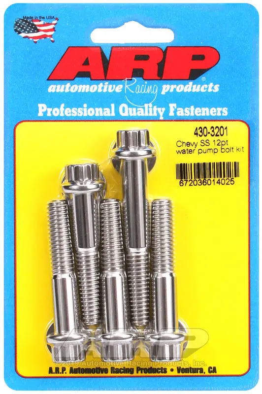 Arp Sb/Bb Chevy Short Water Pump Ss 12Pt Bolt Kit 1