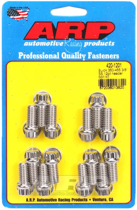 Arp Buick 350-455 3/8In Ss 12Pt Header Bolt Kit 1