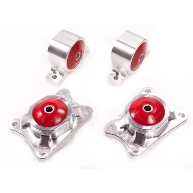 Innovative 00-09 Honda S2000 F-Series Silver Aluminum Mounts 75A Bushings Billet Rear Diff Mounts 1