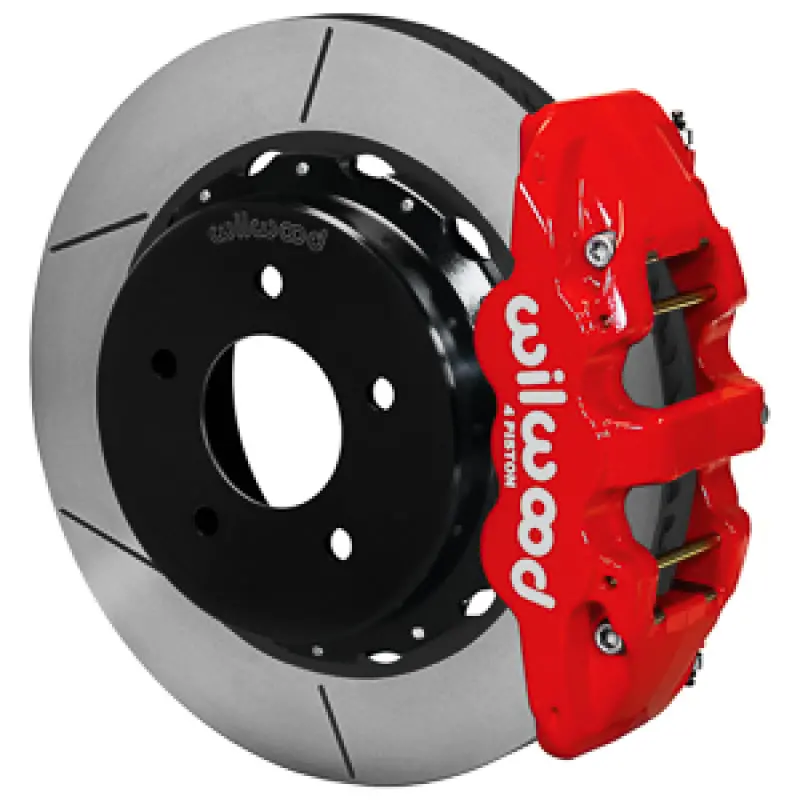Wilwood 1988-1998 Gmc C1500 Aero4 Rear Brake Kit 14In Brake Rotor - Red 1