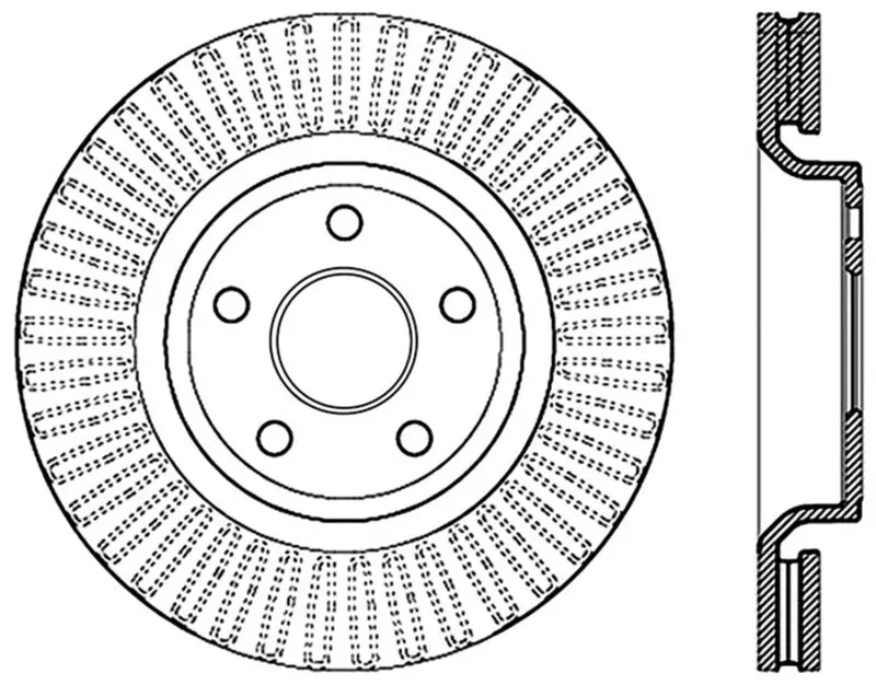 Stoptech Slotted Sport Brake Rotor 2011-2017 Jeep Cherokee (Excludes Srt8) 1