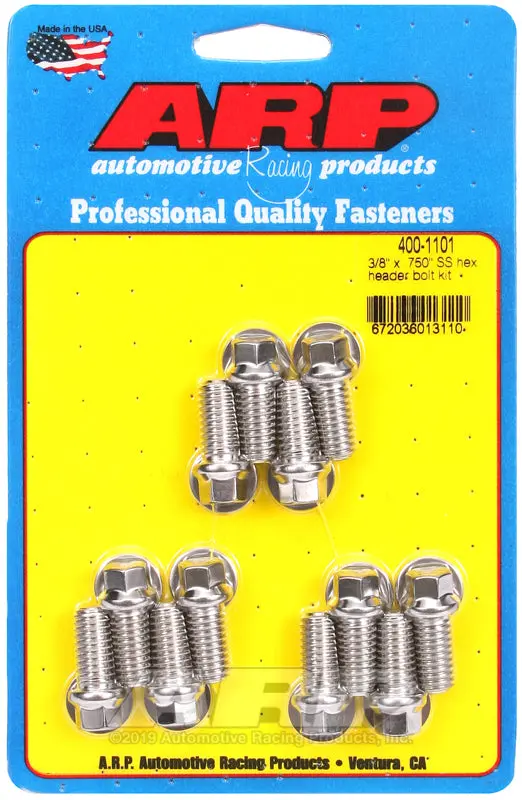 Arp 3/8 X .750 Ss Hex Header Bolt Kit 1