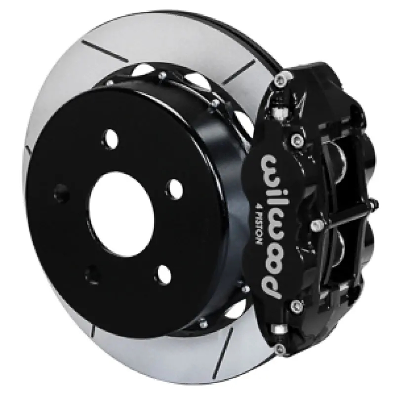 Wilwood 07-18 Jeep Wrangler Narrow Superlite 4R Rear Brake Kit Slotted 13.50In Rotor W/Lines - Black 1